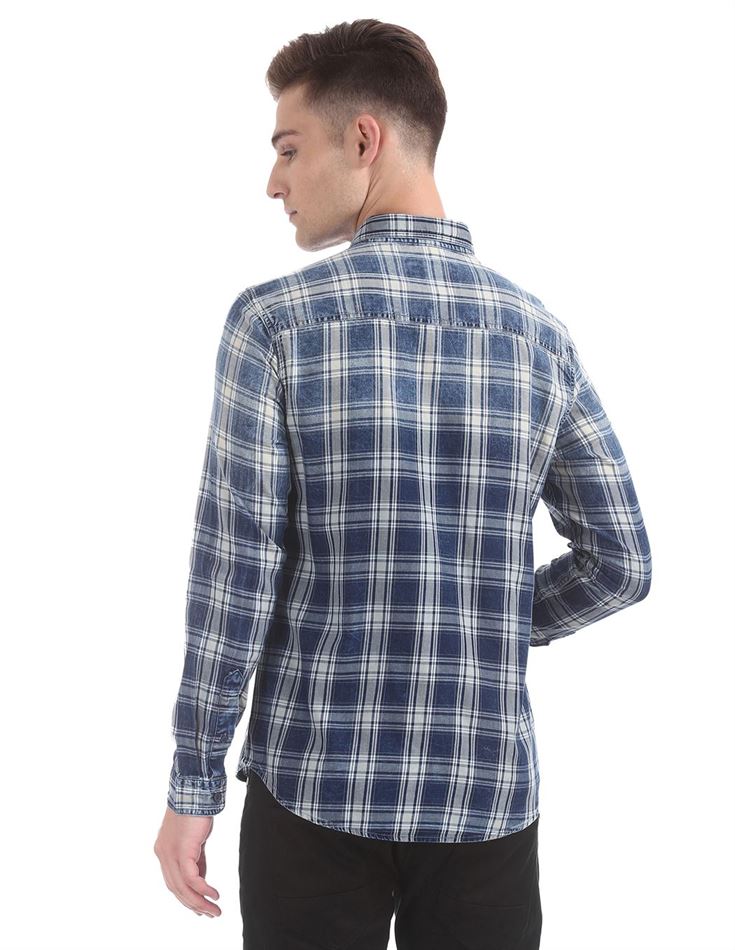 Ed Hardy Men Casual Wear Checkered Shirt